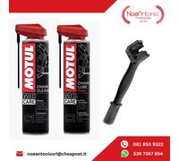 KIT MANUTENZIONE CATENA PULIZIA E INGRASSAGGIO MOTUL C1 C2 + SPAZZOLA SETOLE
