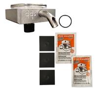 Kit Manutenzione Completo con PORTACIALDA IN ALLUMINIO per Macchina caffè DIDIESSE FROG, AURA BAR, TWIN, SUPERPROFESSIONAL con Porta Cialda già assemblato, 3 Spessori, 1 Guarnizione, 2 Decalcificanti