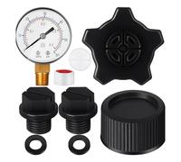 Kit Manutenzione Filtro a Sabbia 5 Pezzi con Manometro e Tappo di Scarico per Pi