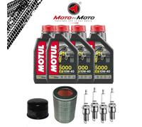 KIT MANUTENZIONE OLIO MOTUL 5000 CANDELE E FILTRI PER HONDA CB 600 HORNET 1998