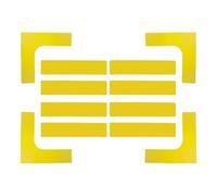 Kit Marcatori Linea Campo - Forma Lunga Antiscivolo da 12 Pezzi, Confine Esterno | Allenamento di Tennis con Pickleball, Segnalatore per Pavimento della Palestra della Scuola, Sport sul Prato