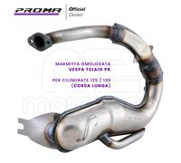 KIT MARMITTA SCARICO ESPANSIONE PROMA OMOLOGATA RACING COLLETTORE PER VESPA PK