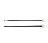 Kit martelletto per batteria Testa in feltro premium Manico in nylon Bacchette per batteria a doppia testa per grancasse Timpani Rullanti Set da 2 pezzi (Black)
