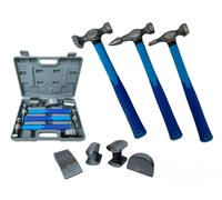 KIT MARTELLI E TASSI DA CARROZZIERE RIPARAZIONE AUTO CON VALIGETTA SET 7 PZ