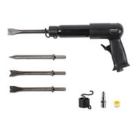 Kit martello pneumatico a canna lunga UW-AH250 con fermo a cambio rapido e 5 scalpelli, corsa 3-5/8 pollici, 2200 BPM, peso leggero (AH250P - canna lunga)