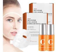 Kit maschera al collagene Film coreano di collagene solubile Maschera al collagene anti-età Maschera fondente per la cura della pelle al collagene Maschera per il viso Foglio idratante Pelle rivitaliz