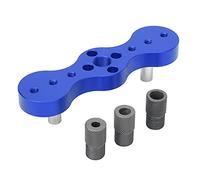 Kit maschera di centraggio autocentrante, lega di alluminio 6/8/10mm Posizionatore di punzone Posizionatore di precisione Strumento di guida per trapano per la lavorazione del legno(Blu)