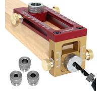 Kit maschera di centraggio, kit maschera di foratura - Localizzatore di perforatrici per la lavorazione del legno - Trapano per fori per la lavorazione del legno, set di punte a 5 fori da 6/8/10/12/15