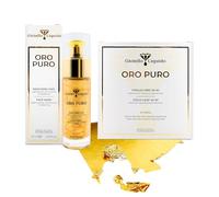 Kit Maschera Viso in Gel con Acido Ialuronico Puro e Oro Colloidale + Foglia Oro 24 KT Certificata (6 Fogli) - Effetto Lifting Istantaneo, Rigenera le Cellule del Viso - 100% Anti-Age -Esfoliante viso