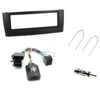 KIT MASCHERINA FIAT GRANDE PUNTO NERA CON COMANDI VOLANTE E ADATTATORE ANTENNA