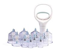 Kit massaggiatore per il corpo da 12 tazze Set di attrezzature per coppettazione Dispositivo per terapia di aspirazione con coppettazione sottovuoto con maniglia di pompaggio Set terapeutico
