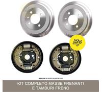 KIT MASSE FRENO PIATTI FRENO GANASCE CILINDRETTI TAMBURI PER FIAT PANDA 141 4X4