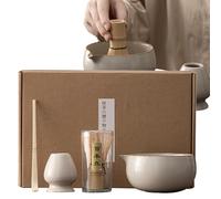 Kit Matcha giapponese - Set di frusta e supporto da 4 pezzi | Set da tè in, per matcha, per divertimento o condividere con gli amici, esperienza giapponese