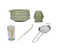 Kit Matcha in ceramica, set di palette per frusta Matcha | Set da tè Matcha da 5 pezzi,Robusto kit Matcha per gli amanti del Matcha, principianti, casa, campo, cucina, sala da pranzo, famiglia