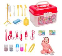 Kit medico durevole per bambini | 23 pezzi Pretend Play Pedagogia Medico Kit di giocattoli con stetoscopio, giocattolo natalizio per bambini, gioco di ruolo per bambini dai 3 anni in su