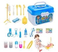 Kit medico durevole per bambini - 23 pezzi Pretend Play Pedagogia Medico Kit Giocattoli con Stetoscopio - Giocattoli educativi per Dottori, Giocattoli di ruolo, Dottore, Set da gioco per ragazze 3