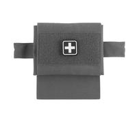 Kit medico tattico 1FAK Compact T.rauma Kit, compatibile con cintura e MOLLE, kit di pronto soccorso con porta laccio emostatico per caccia airsoft (Grey)