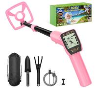 Kit metal detector per bambini, National Geographic Starter Metal Detector regolabile da 33" a 40" con display LCD intuitivo, rilevatori d'oro leggeri con bobina impermeabile da 6,5 pollici e cazzuola