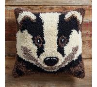 Kit Mezzo Punto Ricamo Tasso Animale Dei Cartoni Animati Copricuscino Arazzo Fai Da Te,Kits Per Cuscino A Punto Croce Per Arredamento Casa,Kit Per Ricamo Per Principianti 43x43cm