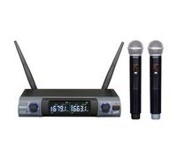 KARMA - Kit microfoni Karma Set 8302 doppio palmare UHF Black e Grey