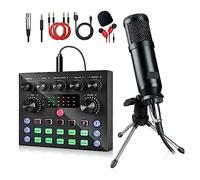 Kit microfono a condensatore con mixer audio for lo streaming, microfono con cambio di voce for pacchetto di apparecchiature for podcast dal vivo, karaoke