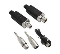 Kit microfono cordless UHF Band con guadagno per cantare discorso - Tensione regolabile 0V 5V 48V 6-8h per durata della batteria Home KTV Studio Performance