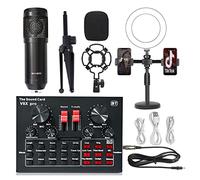 Kit microfono microfono condensatore V8 Scheda audio live BM800 Microfono cellulare cellulare scheda audio universale Per lo studio di registrazione DJ(Color:2)