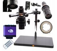 KIT MICROSCOPIO DIGITALE BRACCIO PER SALDATURA ILLUMINATORE A 56 LED TELECAMERA