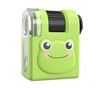 Kit microscopio LED 80X per bambini, un giocattolo scientifico coinvolgente per imparare biologia e fisica attraverso l'esplorazione (rosso rosa)