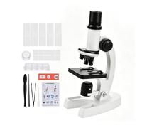 Kit Microscopio per Bambini | Giocattolo educativo di scienza con incrementi da 300 a mille duecento volte, Microscopio giocattolo, per la natura all'aperto, giardino in aula casa compleanno progetti
