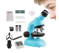 Kit microscopio per bambini,Kit scientifico microscopio | Kit di scienze educative Luce Led integrata - Kit scientifico giocattolo Stem Project per bambini, 100-1200X per compleanno di Natale