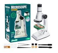 Kit microscopio per bambini, lente d'ingrandimento portatile per osservazione delle piante, lente d'ingrandimento 200X-1200X per appassionati di scienze, studenti elementari, giovani studenti curiosi