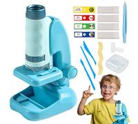 Kit Microscopio per Bambini | Microscopio Educativo con Luce LED per Esperimenti - Giocattolo Scientifico per Esplorare la Natura Ideale Da 2 Anni Ragazze Ragazzi