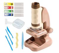 Kit Microscopio per, Microscopio Educativo con Ingrandimento 60X a 180X, Giocattolo Scientifico Esplorazione per L'Apprendimento A Casa, Scuola E Viaggi