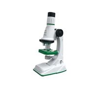 Kit microscopio trinoculare 200X-600X-1200X for bambini Microscopio biologico Oculare ad alta definizione for Laboratorio scientifico educativo(White Green)