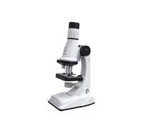 Kit microscopio trinoculare 200X-600X-1200X for bambini Microscopio biologico Oculare ad alta definizione for Laboratorio scientifico educativo(White Black)