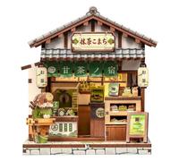 Kit “Mini Book Nook” per principianti, puzzle 3D in legno “Tea House”, kit fai da te per casa delle bambole in miniatura,regalo per adulti e adolescenti, 128 pezzi