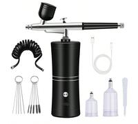 Kit mini compressore d aria 0,3 mm, aerografo per verniciatura a spruzzo, aerografo per arte di unghie, artigianato, torte, nebbia nano Tagli UnicaLega di alluminio