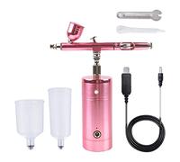 Kit mini compressore d'aria portatile per aerografo, per pittura a spruzzo, rosa, 3,5 x 13 x 14 cm