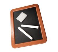 Kit Mini Lavagna - Lavagnetta per Gesso 17,5 x 13,5 cm con 1 Cancellino di Spugna e 2 Gessetti - Piccola Lavagna Nera da Muro per Messaggi, Mini Bacheca in Plastica