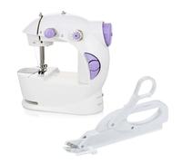 Kit mini macchina da Cucire + forbici elettriche portatile cucito filo sarta