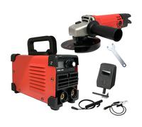 Kit Mini Saldatrice inverter 400A + Flex Smerigliatrice Angolare 115mm 1000W