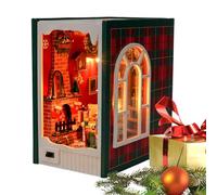 Kit Miniatura - Set Costruzione Casetta LED Natale,Decorazione Casa per Compleanno Cucina Salotto Ufficio Ingresso Appartamento Bar Camera Scrivania Vacanze Famiglia Bambini