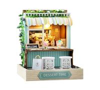 Kit Miniature,Decorazione Casa in Legno con Luce - Kit Costruzione Casa Piccola Per Libero | Per Adulti Bambini Soggiorno Camera Da Letto Cucina Ufficio Natale Compleanno Vacanza
