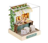 Kit Miniature, Decorazione della Casa In Legno con Luce, Kit Di Costruzione Artigianato Dessert Ora Per Adulti E Adolescenti Camera Da Cucina Ufficio