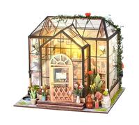 Kit Miniature | Kit 3D di Casa e Serra in Miniatura | Modello da Costruire per Stanza Mensola Decor per Adolescenti Adulti | Display per Biblioteca Camera da Letto Natale Halloween