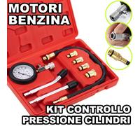 Kit Misuratore Controllo Pressione Tester Compressione Motore Benzina Auto Moto