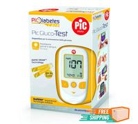 Kit Misuratore Glicemia PIC GLUCO TEST Glucometro Pungidito Lancette e Strisce