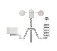 Kit Misuratore Meteorologico, Anemometro a Tazza con Banderuola, Anemometro Tazza Sensore di Misurazione velocità Tazza Connettore RJ11 3 Tazze Indicatore di Direzione del