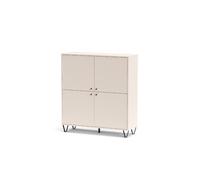 KIT MOBILE CREDENZA MULTIUSO 4 ANTE 123X40X135H CM MODERNO NORDICO